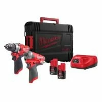 Milwaukee M12FPP2AQ-202X 12V Fuel Combi Drill And Surge Impact Driver - 2x 2Ah Batteries, Charger And Case 7 Milwaukee M12FPP2AQ-202X 12V Fuel Combi Drill And Surge Impact Driver - 2x 2Ah Batteries, Charger And Case -Gas Struts Sales Store m12 fpp2aq 202x hero 1 2