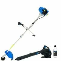 SGS 52cc Petrol Grass Trimmer 26cc 3-in-1 Petrol Leaf Blower Vacuum And Mulcher & 1L Premium Grade 2 Stroke Oil