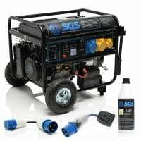 SGS 6.9 KVA / 5.5 KW Petrol Generator W. Electric Start Wheel Kit Oil & Flyleads | 4-Stroke 13 HP